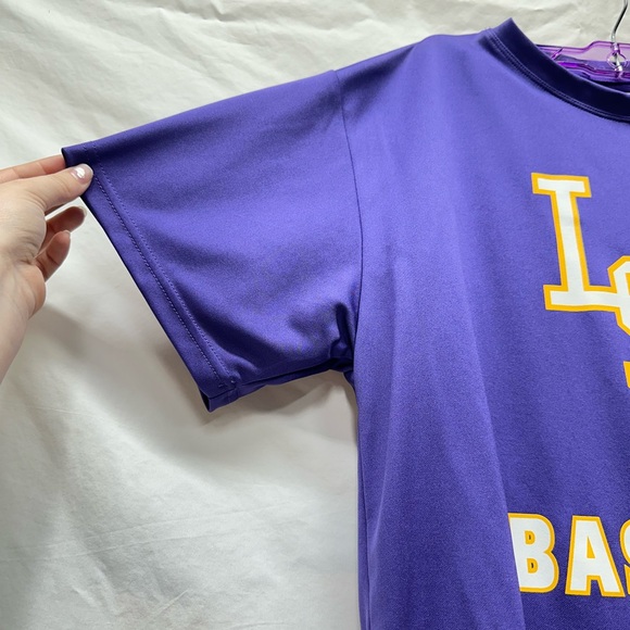 Alleson Athletics LSU Baseball Purple and Gold Shirt Size Large - Picture 3 of 6